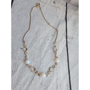 Sara Coventry Vintage Faux Pearl Gold Tone Necklace 7.5 In Long